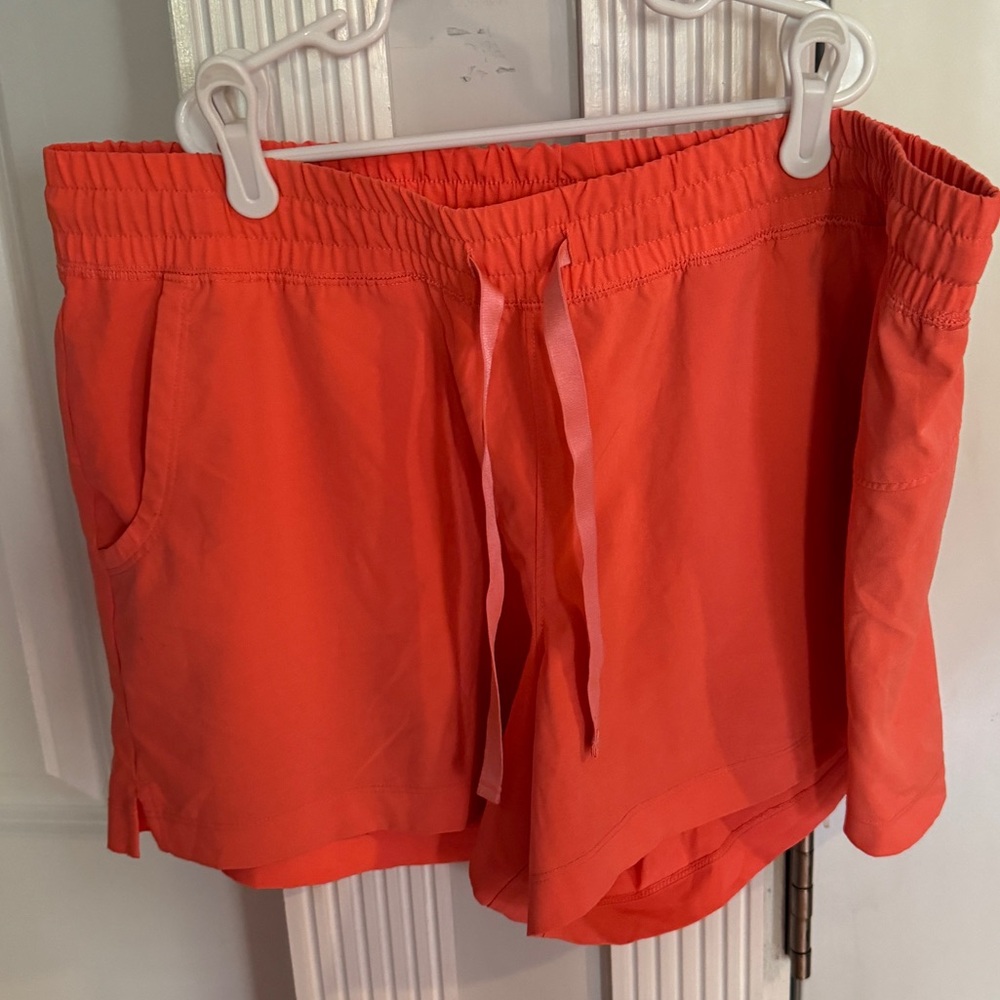 Athletic Summer Orange Shorts | Active Large Neon Bright Shorts